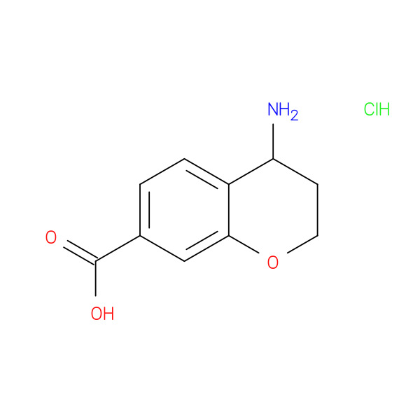 4-Aminochromane-7-carboxylic acid hydrochloride 化学構造式