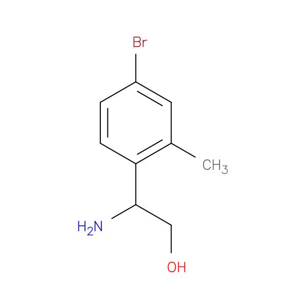 2-AMINO-2-(4-BROMO-2-METHYLPHENYL)ETHAN-1-OL 化学構造式