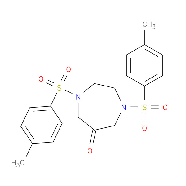 1,4-Ditosyl-1,4-diazepan-6-one 化学構造式