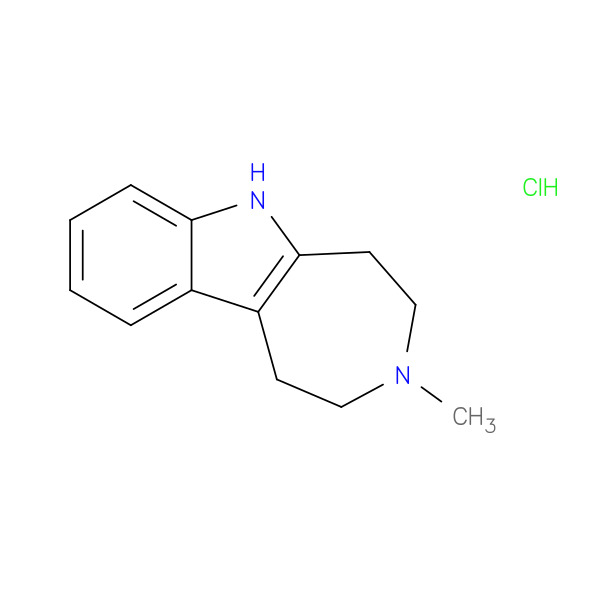 3-METHYL-1,2,3,4,5,6-HEXAHYDROAZEPINO[4,5-B]INDOLE HYDROCHLORIDE 化学構造式