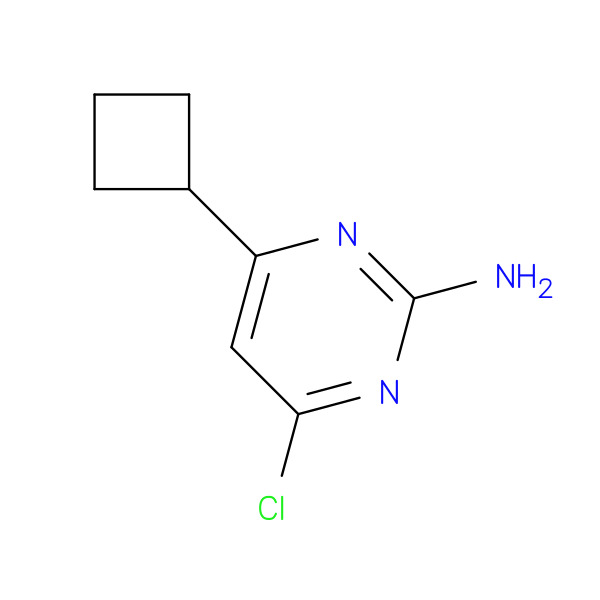 4-Chloro-6-cyclobutylpyrimidin-2-amine 化学構造式