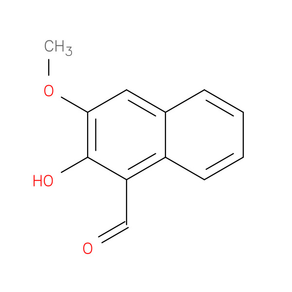 2-Hydroxy-3-methoxy-1-naphthaldehyde 化学構造式