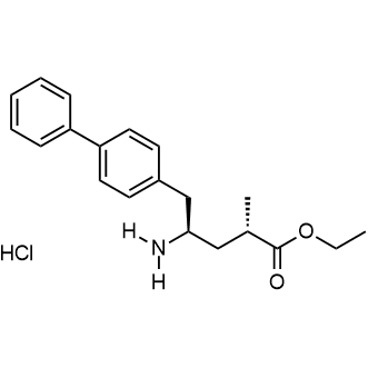 (2S,4R)-Ethyl 5-([1,1'-biphenyl]-4-yl)-4-amino-2-methylpentanoate (Hydrochloride) 化学構造式