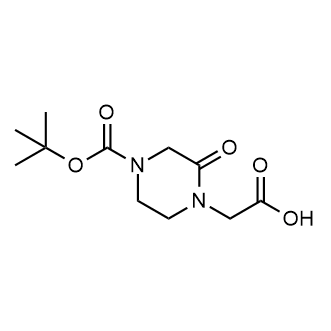 2-(4-(tert-Butoxycarbonyl)-2-oxopiperazin-1-yl)acetic acid 化学構造式