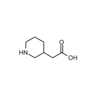 2-(Piperidin-3-yl)acetic acid 化学構造式