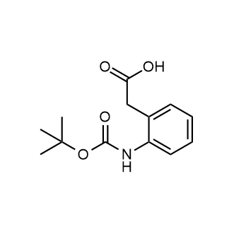 2-(2-((tert-Butoxycarbonyl)amino)phenyl)acetic acid 化学構造式