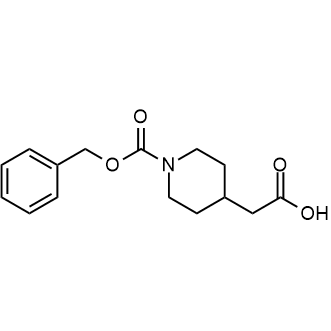 2-(1-((Benzyloxy)carbonyl)piperidin-4-yl)acetic acid 化学構造式