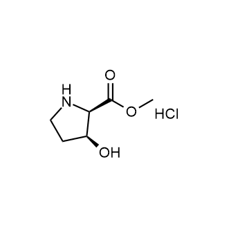 Methyl (2R,3S)-3-hydroxypyrrolidine-2-carboxylate hydrochloride 化学構造式