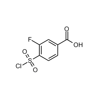 4-(Chlorosulfonyl)-3-fluorobenzoic acid 化学構造式