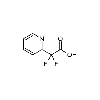 2,2-Difluoro-2-(pyridin-2-yl)acetic acid 化学構造式