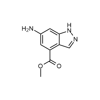 Methyl 6-amino-1H-indazole-4-carboxylate 化学構造式