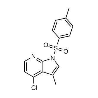 4-Chloro-3-methyl-1-tosyl-1H-pyrrolo[2,3-b]pyridine 化学構造式