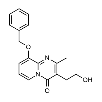 9-(Benzyloxy)-3-(2-hydroxyethyl)-2-methyl-4H-pyrido[1,2-a]pyrimidin-4-one 化学構造式