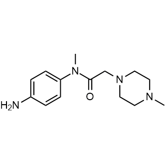 N-(4-aminophenyl)-N-methyl-2-(4-methylpiperazin-1-yl)acetamide 化学構造式