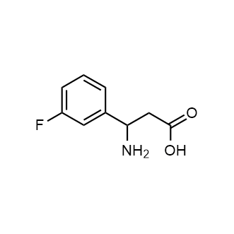 3-Amino-3-(3-fluorophenyl)propanoic acid 化学構造式