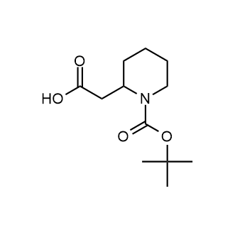 2-(1-(tert-Butoxycarbonyl)piperidin-2-yl)acetic acid 化学構造式