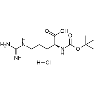 (tert-Butoxycarbonyl)-L-arginine hydrochloride 化学構造式