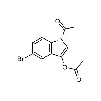 1-Acetyl-5-bromo-1H-indol-3-yl acetate 化学構造式