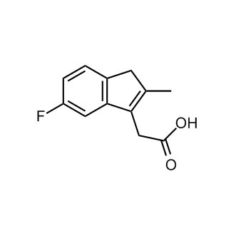 2-(5-Fluoro-2-methyl-1H-inden-3-yl)acetic acid 化学構造式