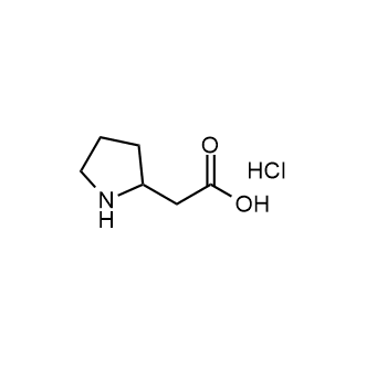 Pyrrolidin-2-yl-acetic acid hydrochloride 化学構造式