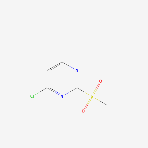 4-Chloro-6-methyl-2-(methylsulfonyl)pyrimidine 化学構造式