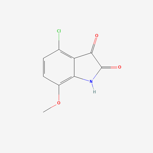 4-Chloro-7-methoxyindoline-2,3-dione 化学構造式