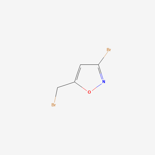 3-Bromo-5-(bromomethyl)isoxazole 化学構造式