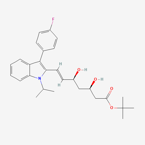 Fluvastatin t-butyl ester, (-)- 化学構造式