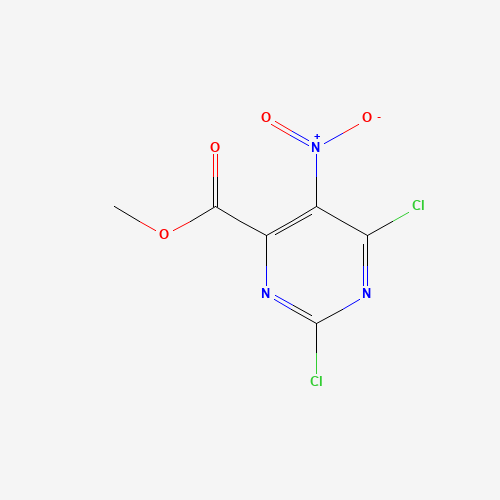 Methyl 2,6-dichloro-5-nitropyrimidine-4-carboxylate 化学構造式