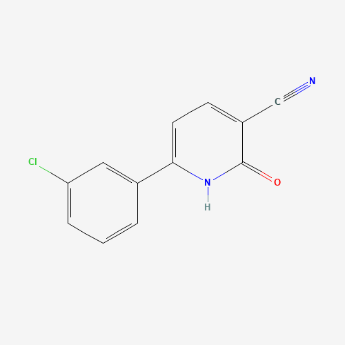 6-(3-Chlorophenyl)-2-oxo-1,2-dihydropyridine-3-carbonitrile 化学構造式