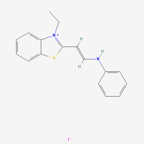 3-Ethyl-2-(2-(phenylamino)vinyl)benzo[d]thiazol-3-ium iodide 化学構造式