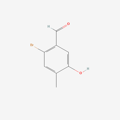 2-Bromo-5-hydroxy-4-methylbenzaldehyde 化学構造式